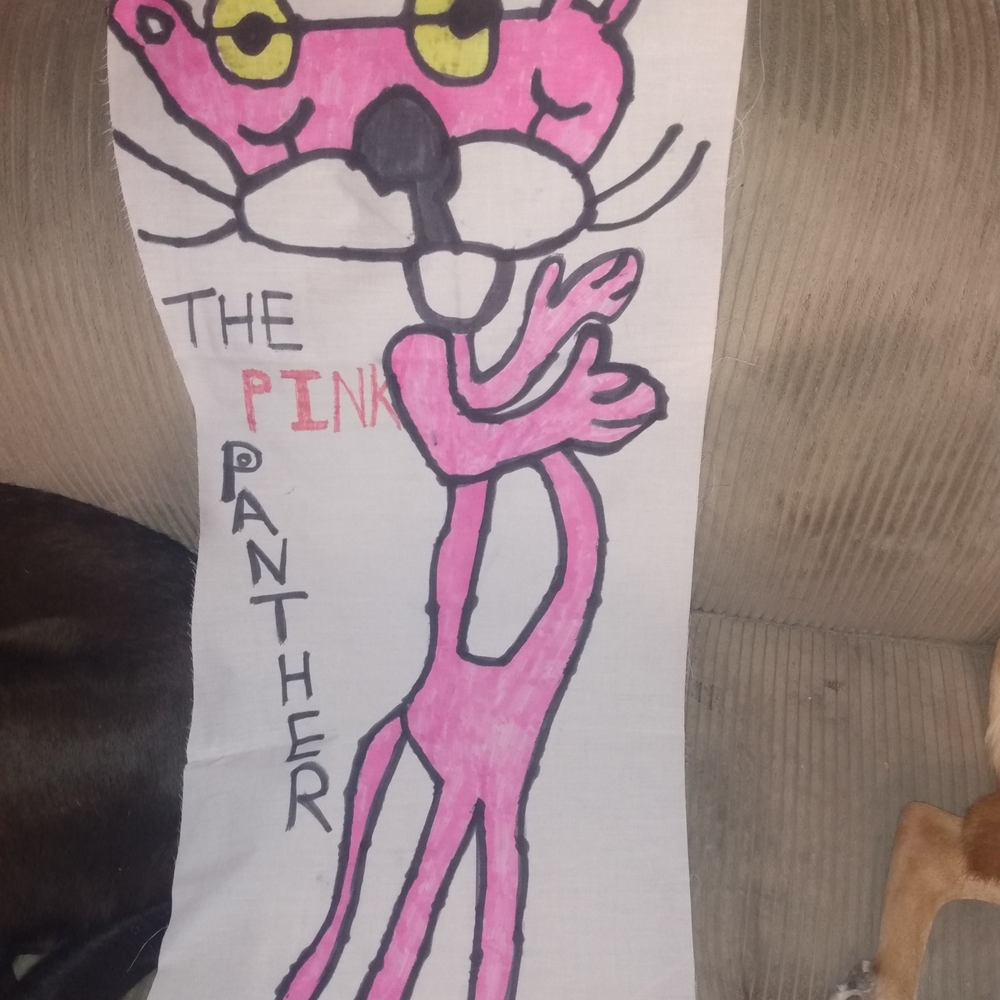 Pink Panther Cartoon As A Pillow Or Wall Hdngingb